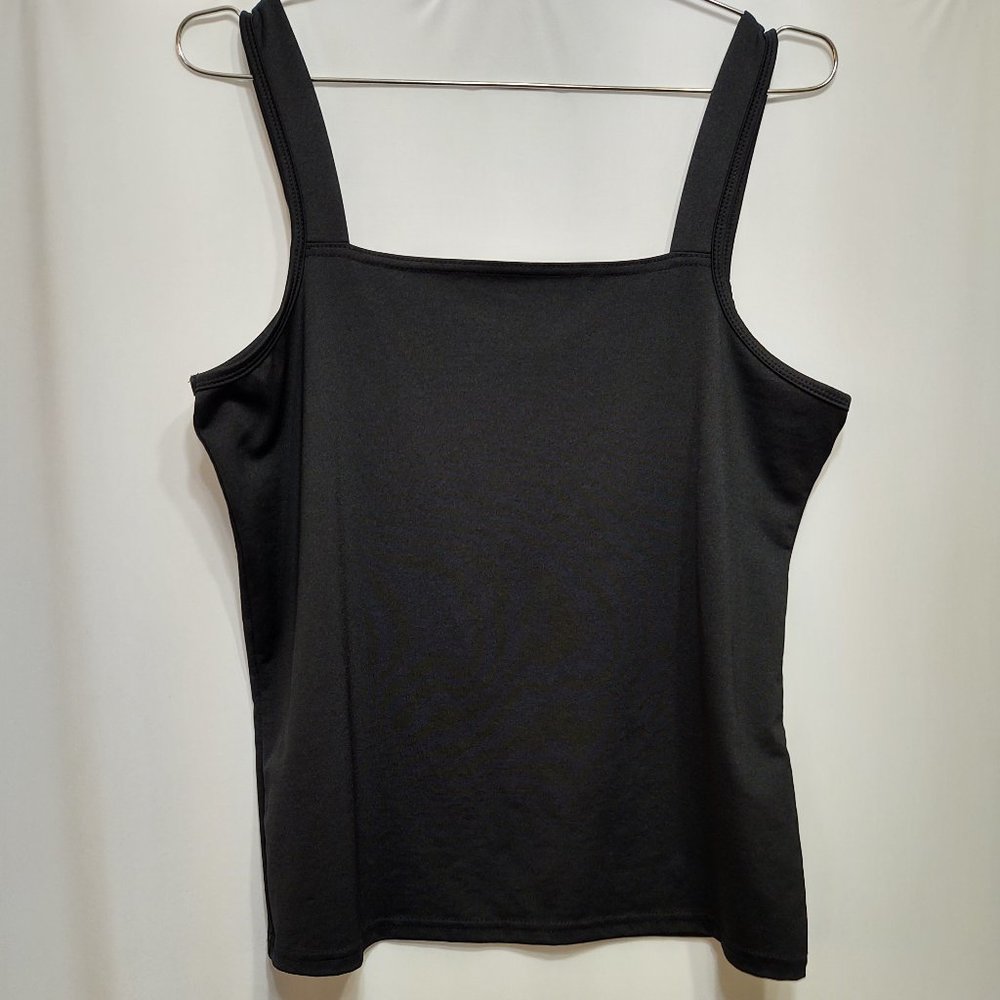New Directions Black Polyester Spandex Tank Top